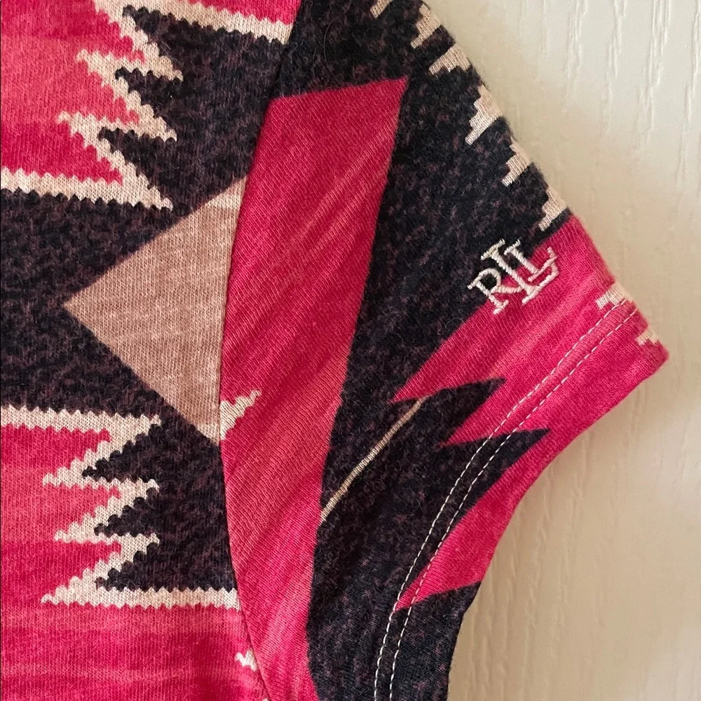 Ralph Lauren 100% cotton Red and Black Geometric Maxi Dress - Picture 7 of 13